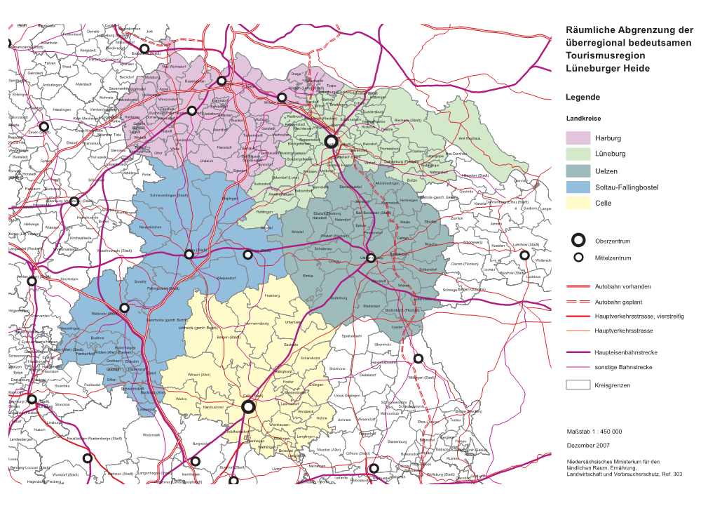 Räumliche Abgrenzung Der Überregional Bedeutsamen