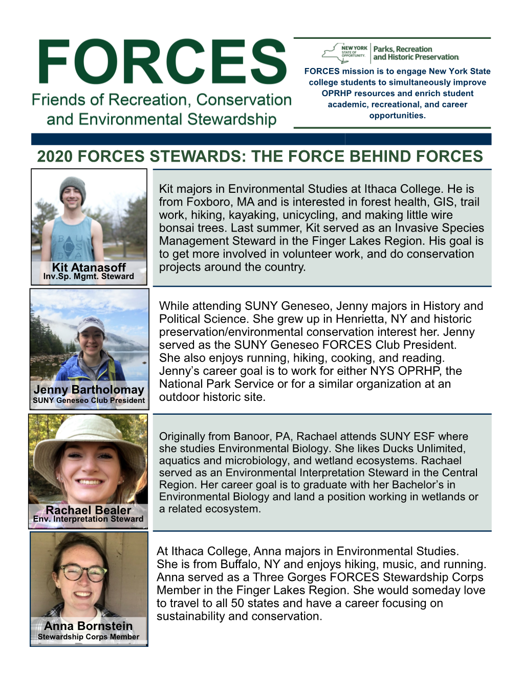 2020 Forces Stewards: the Force Behind Forces
