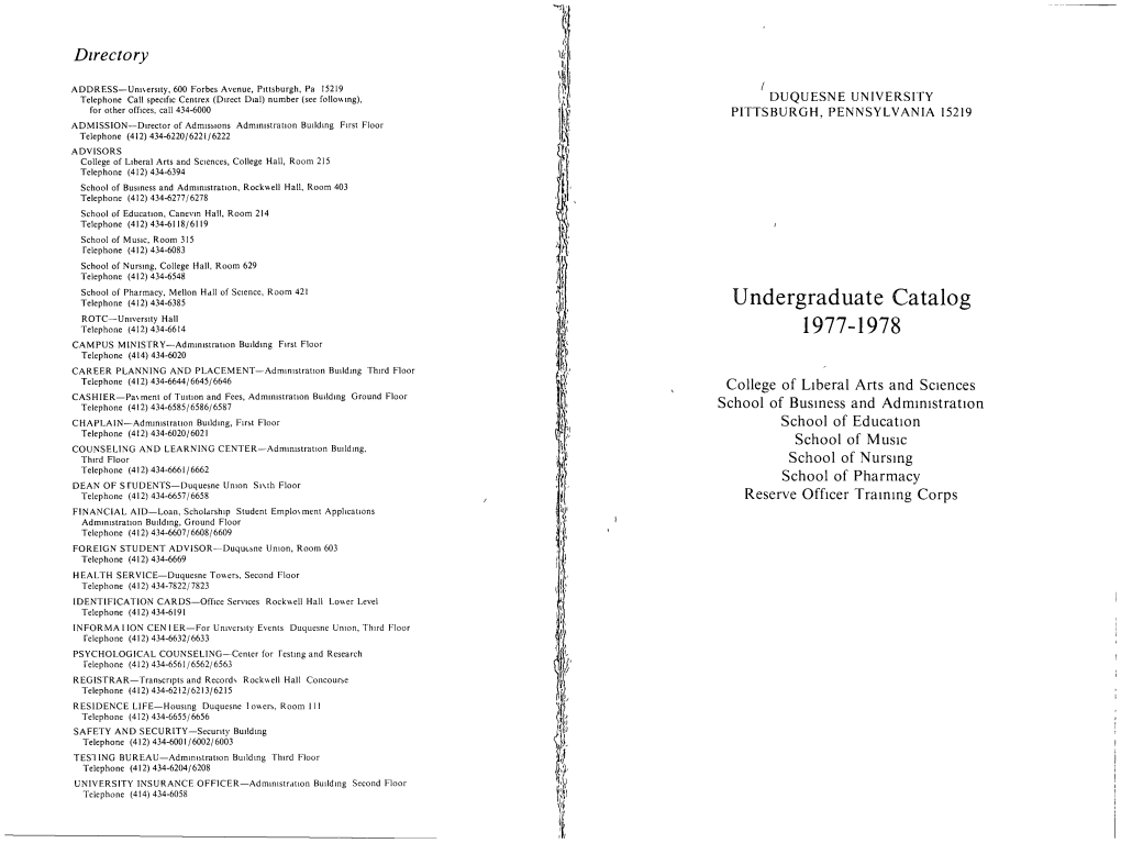 Undergraduate Catalog 1977-1978