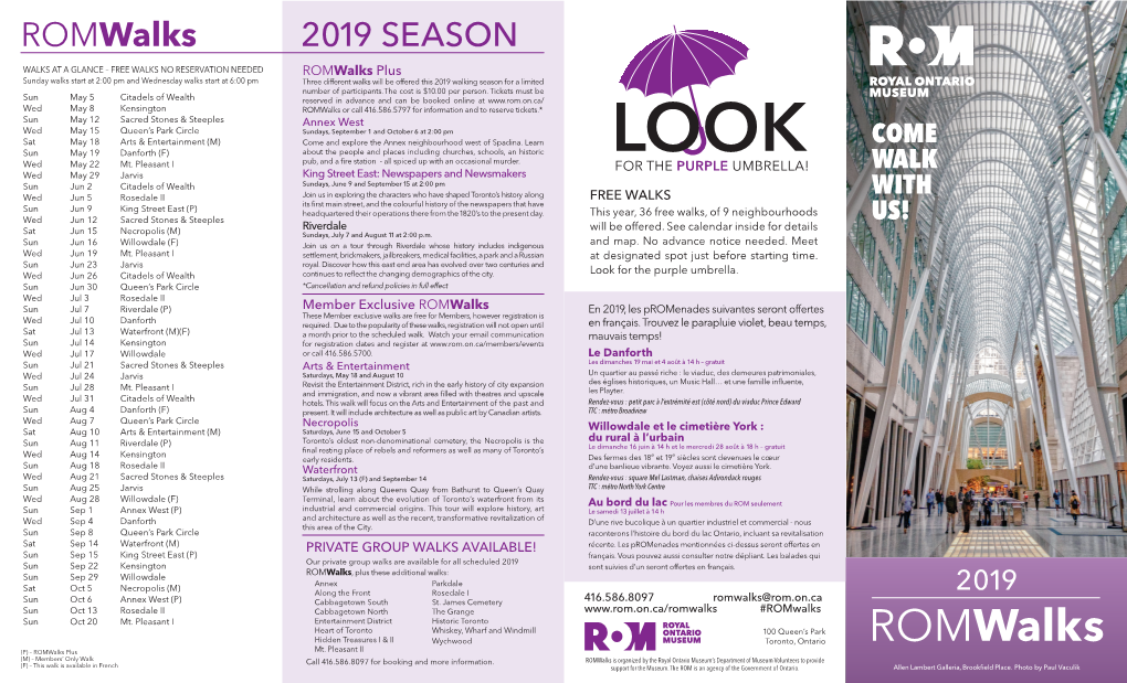 Romwalks 2019 SEASON