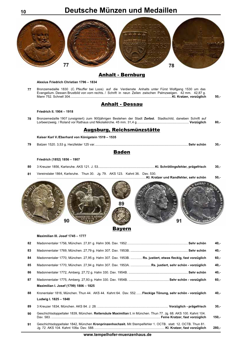 Deutsche Münzen Und Medaillen