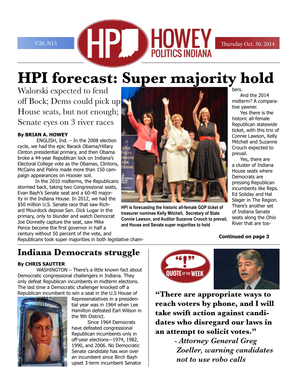 HPI Forecast: Super Majority Hold Bers