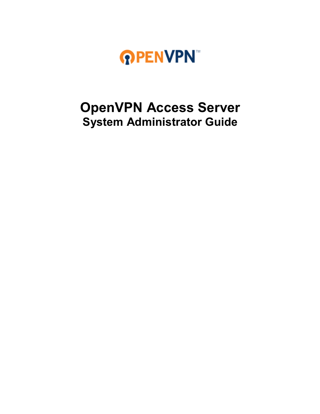 Openvpn Access Server System Administrator Guide