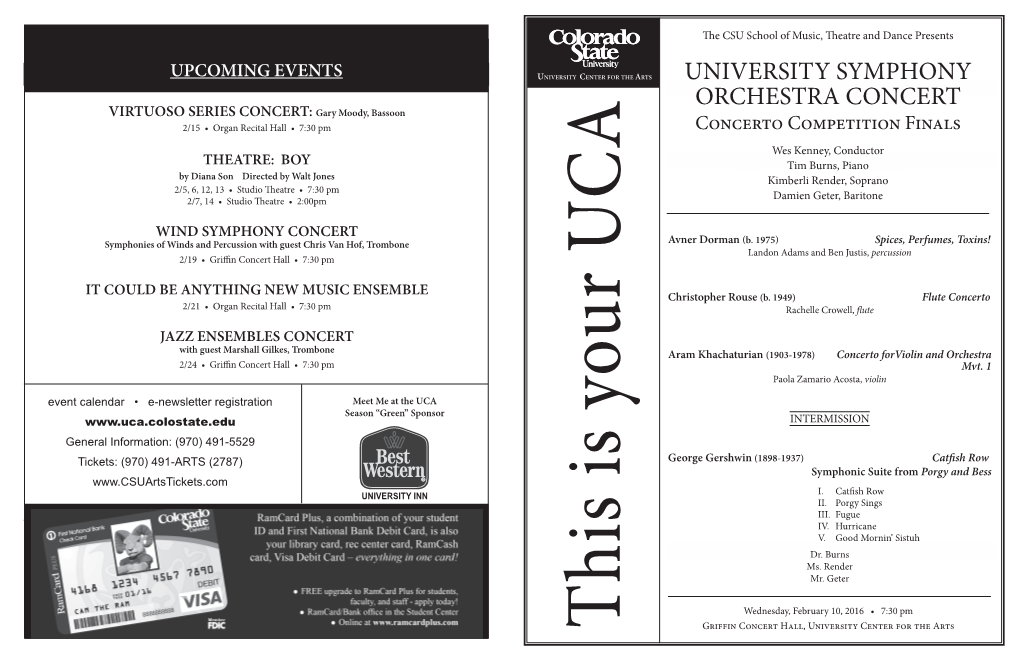 University Symphony Orchestra Concert