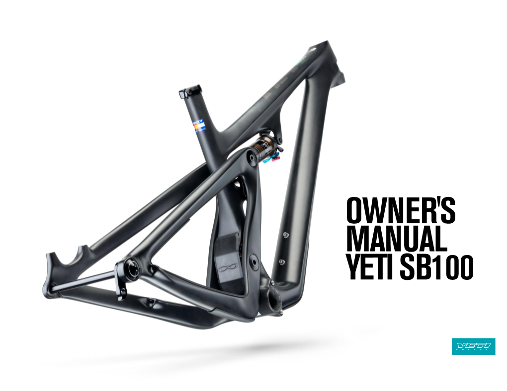 Owner's Manual Yeti Sb100 Table of Contents