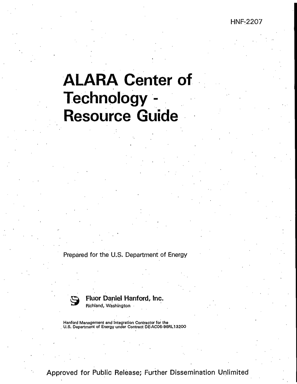 ALARA Center of Technology - Resource Guide