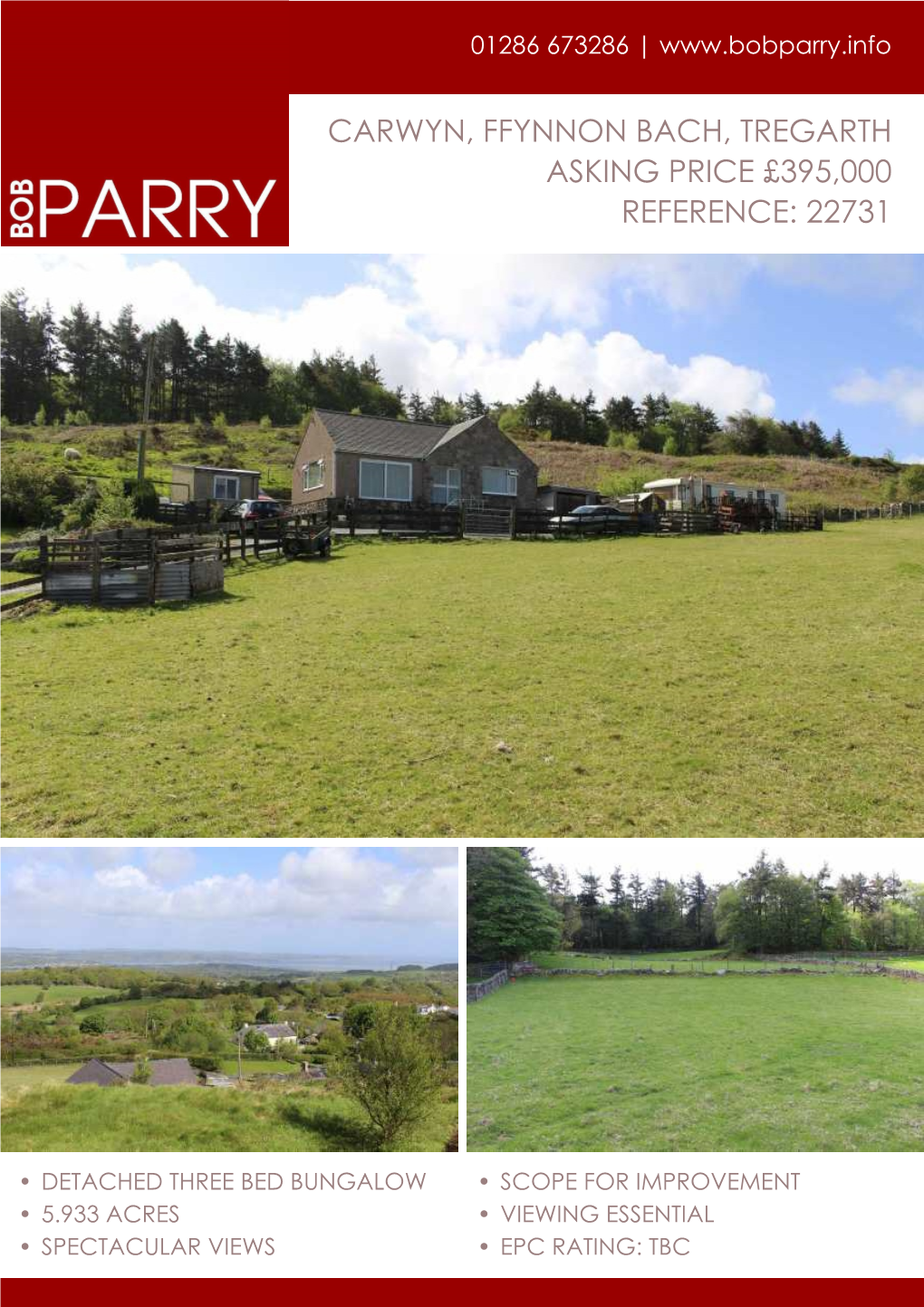 Carwyn, Ffynnon Bach, Tregarth Asking Price £395,000 Reference: 22731