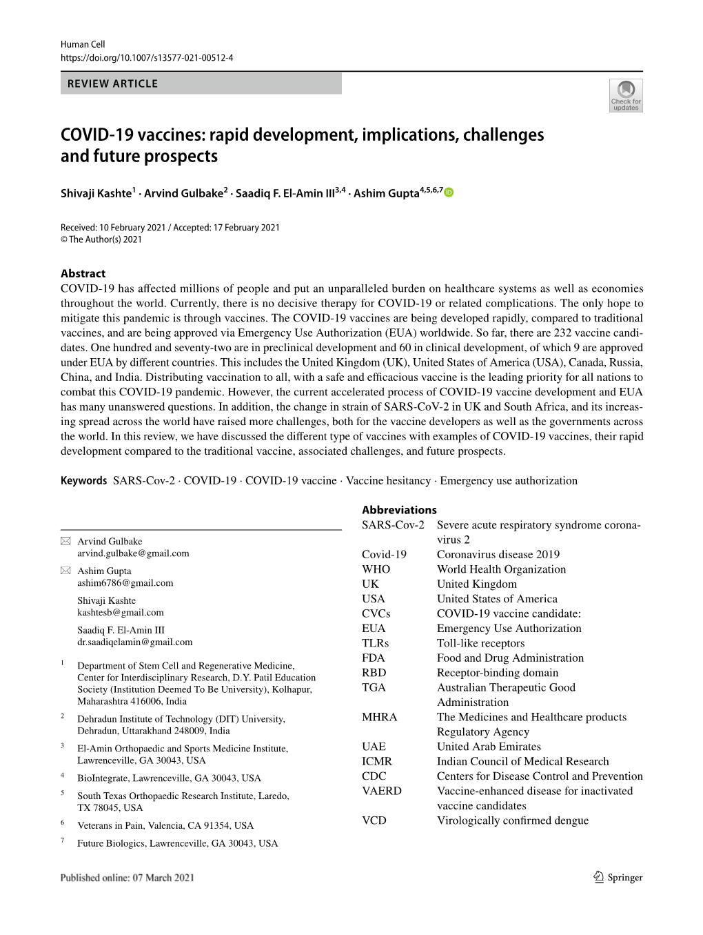 COVID-19 Vaccines: Rapid Development, Implications