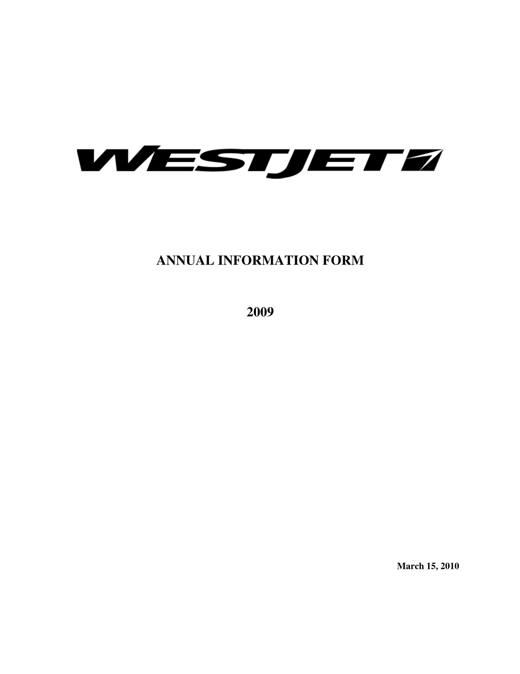 Annual Information Form 2009
