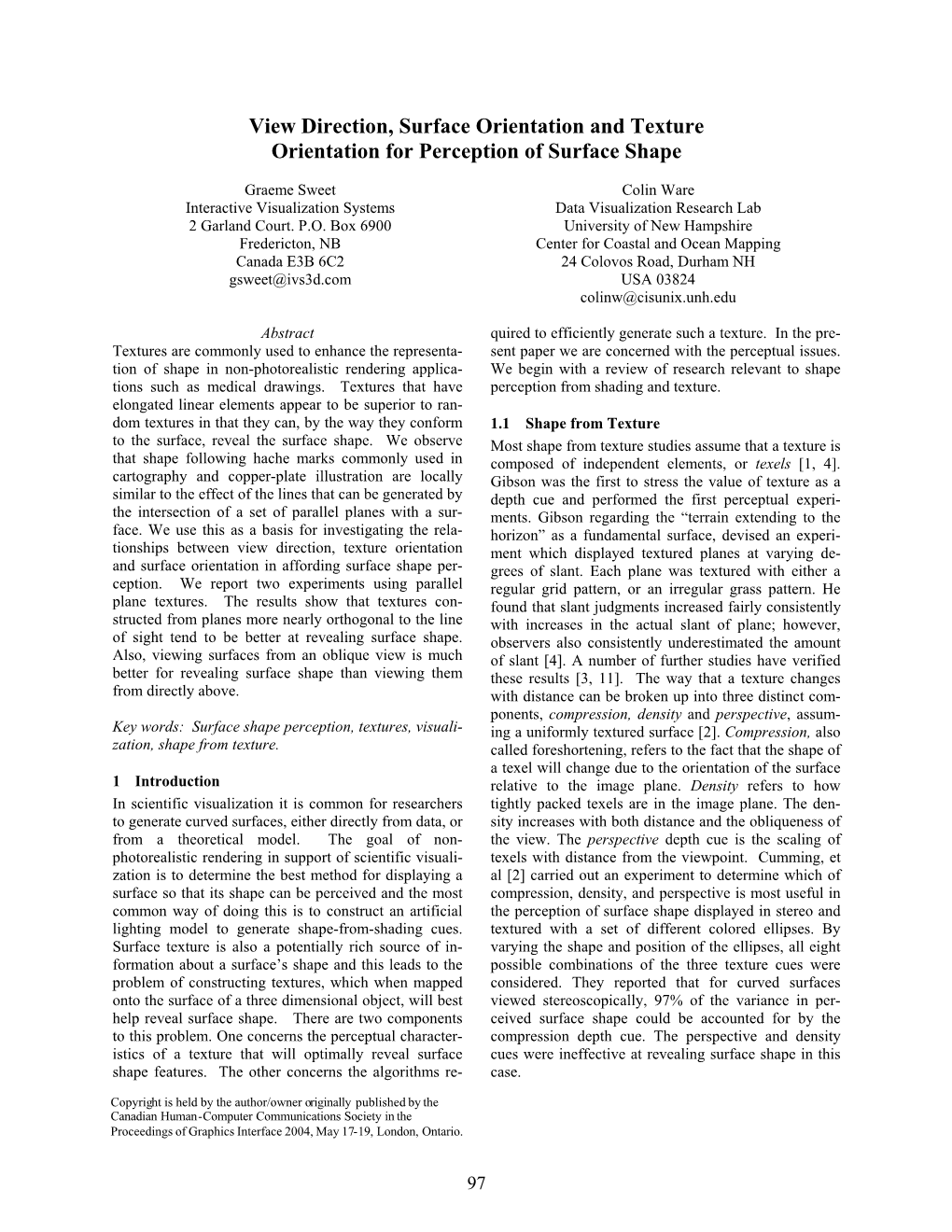 View Direction, Surface Orientation and Texture Orientation for Perception of Surface Shape