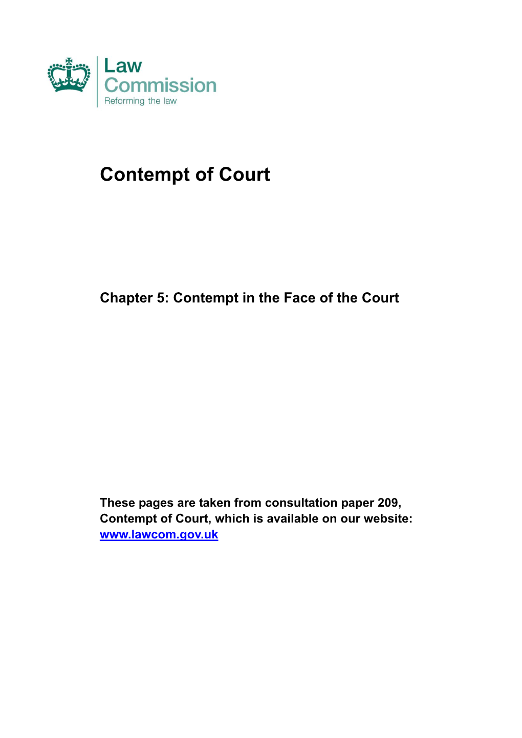 Contempt of Court Chapter 5