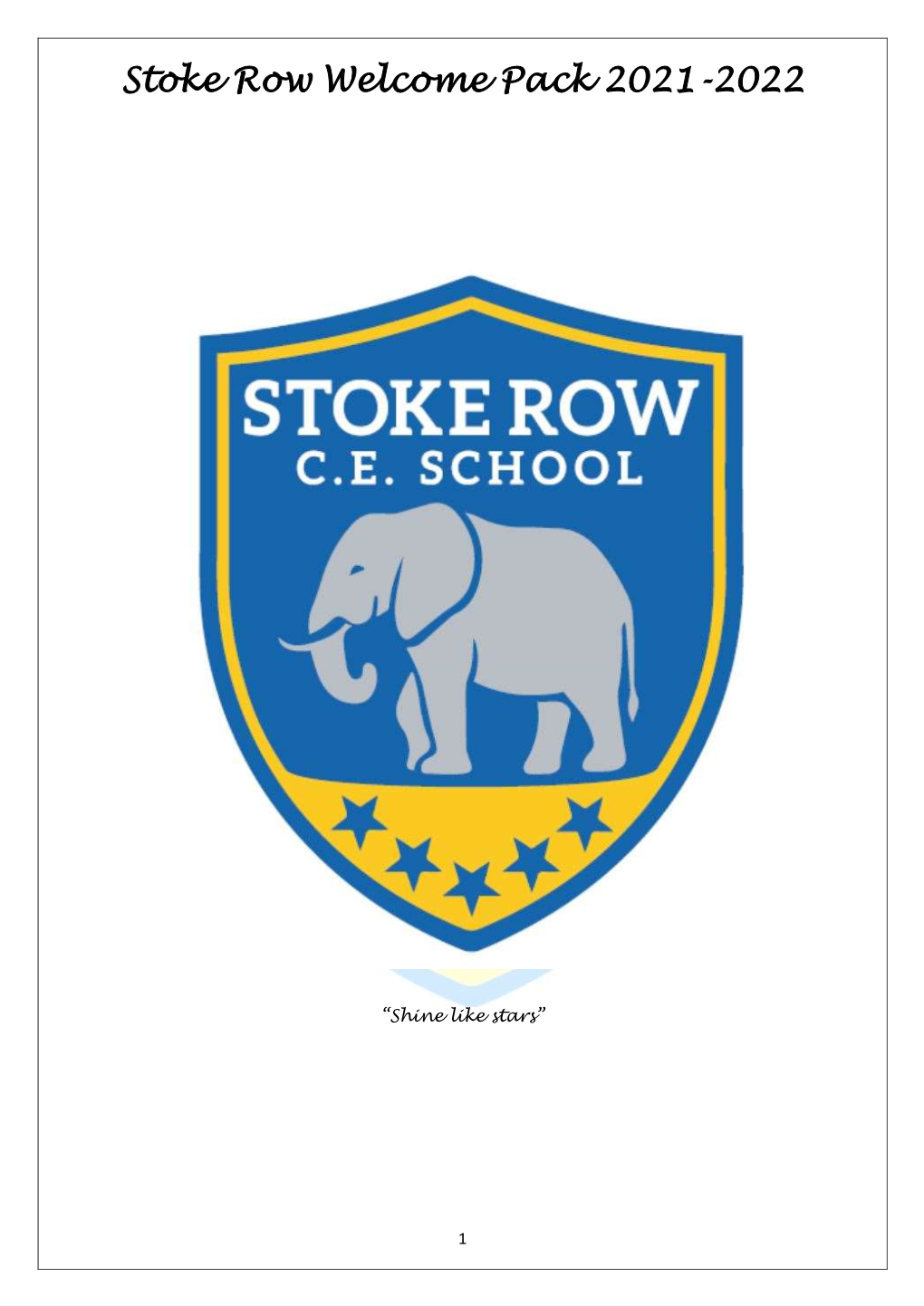 Stoke Row Welcome Pack 2021-2022