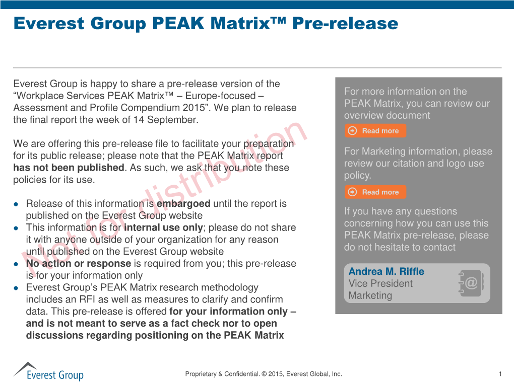 Everest Group PEAK Matrix™ Assessment Preview Rules of The