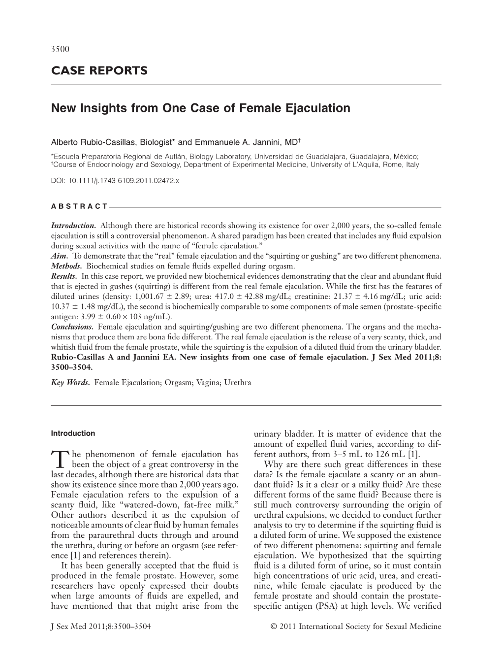 New Insights from One Case of Female Ejaculationjsm 2472 3500..3504