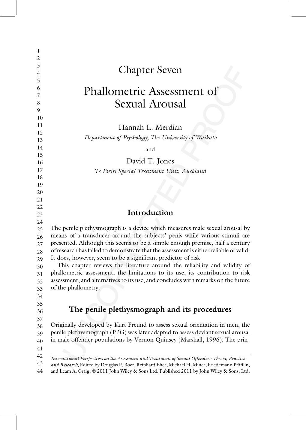 Phallometric Assessment of Sexual Arousal 143