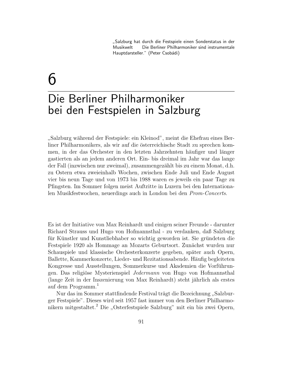 Die Berliner Philharmoniker Bei Den Festspielen in Salzburg