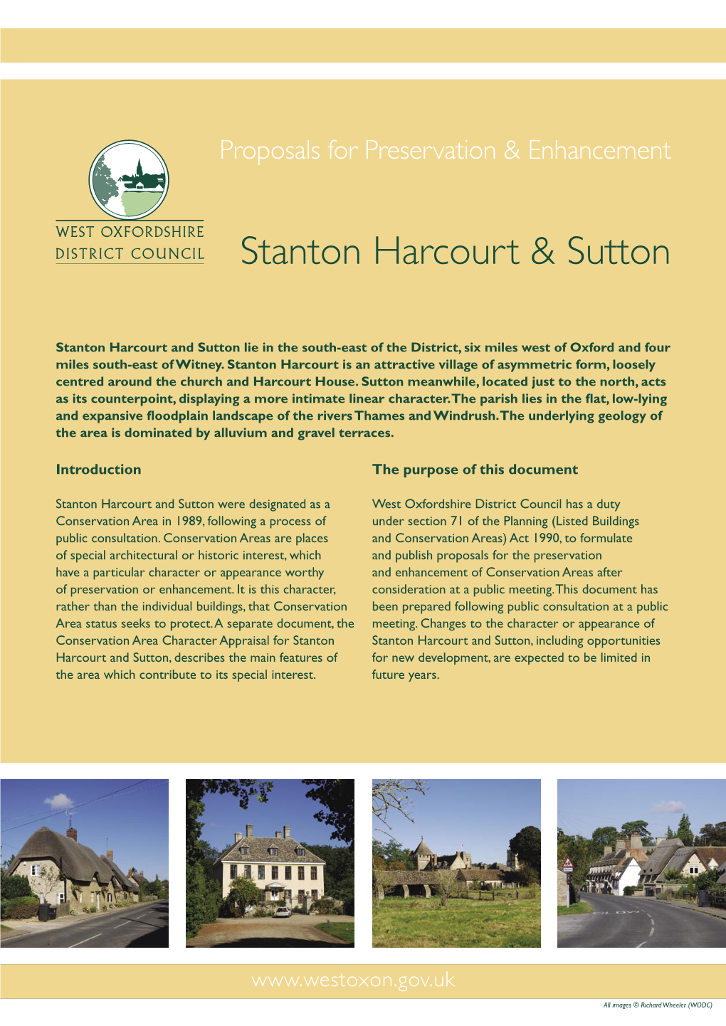 Stanton Harcourt and Sutton Proposals for Preservation and Enhancement