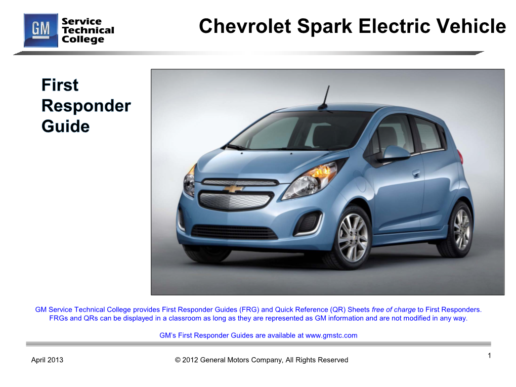 Chevrolet Spark Electric Vehicle