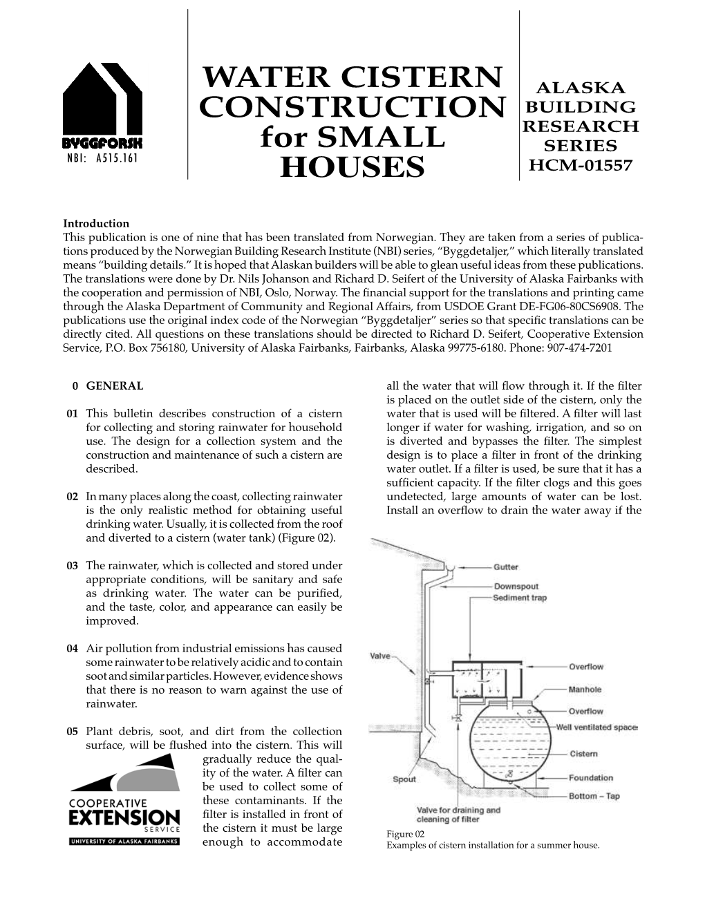 Water Cistern Construction for SMALL HOUSES