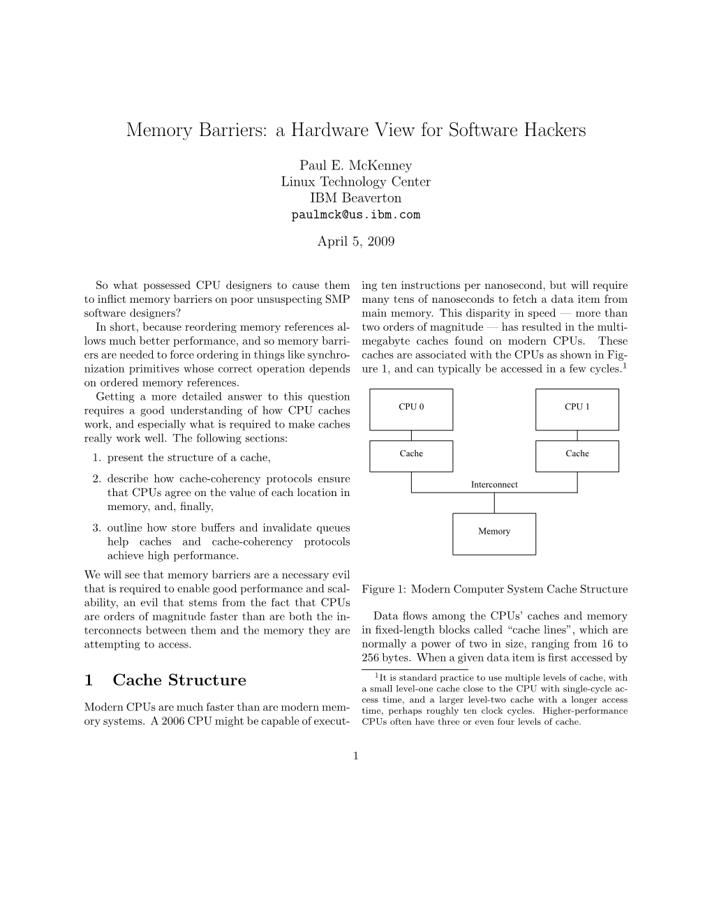 Memory Barriers: a Hardware View for Software Hackers