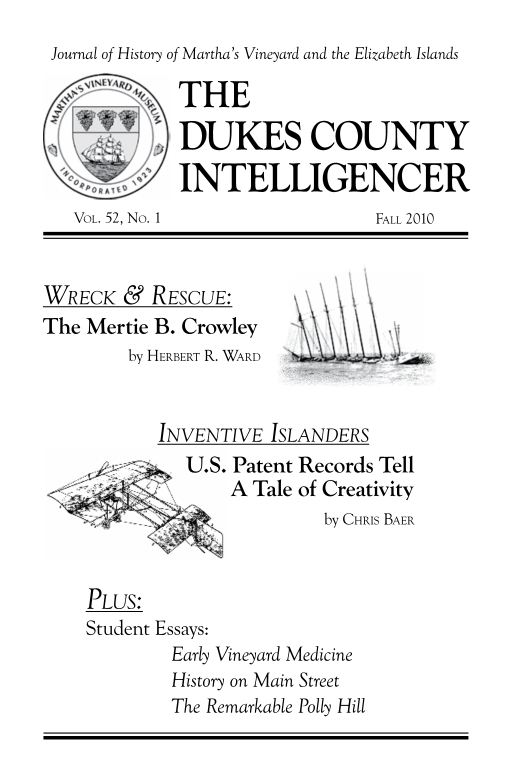 The Dukes County Intelligencer, Fall 2010