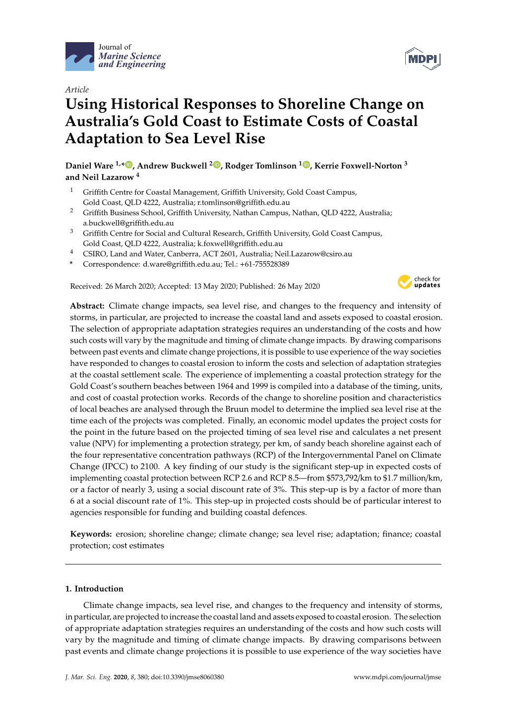 Using Historical Responses to Shoreline Change on Australia's