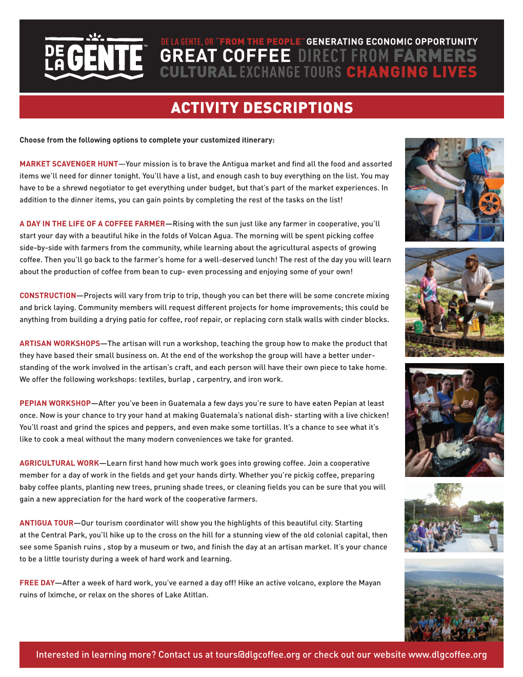 PDF of Activity Descriptions