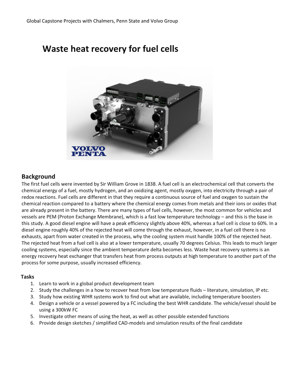 Waste Heat Recovery for Fuel Cells