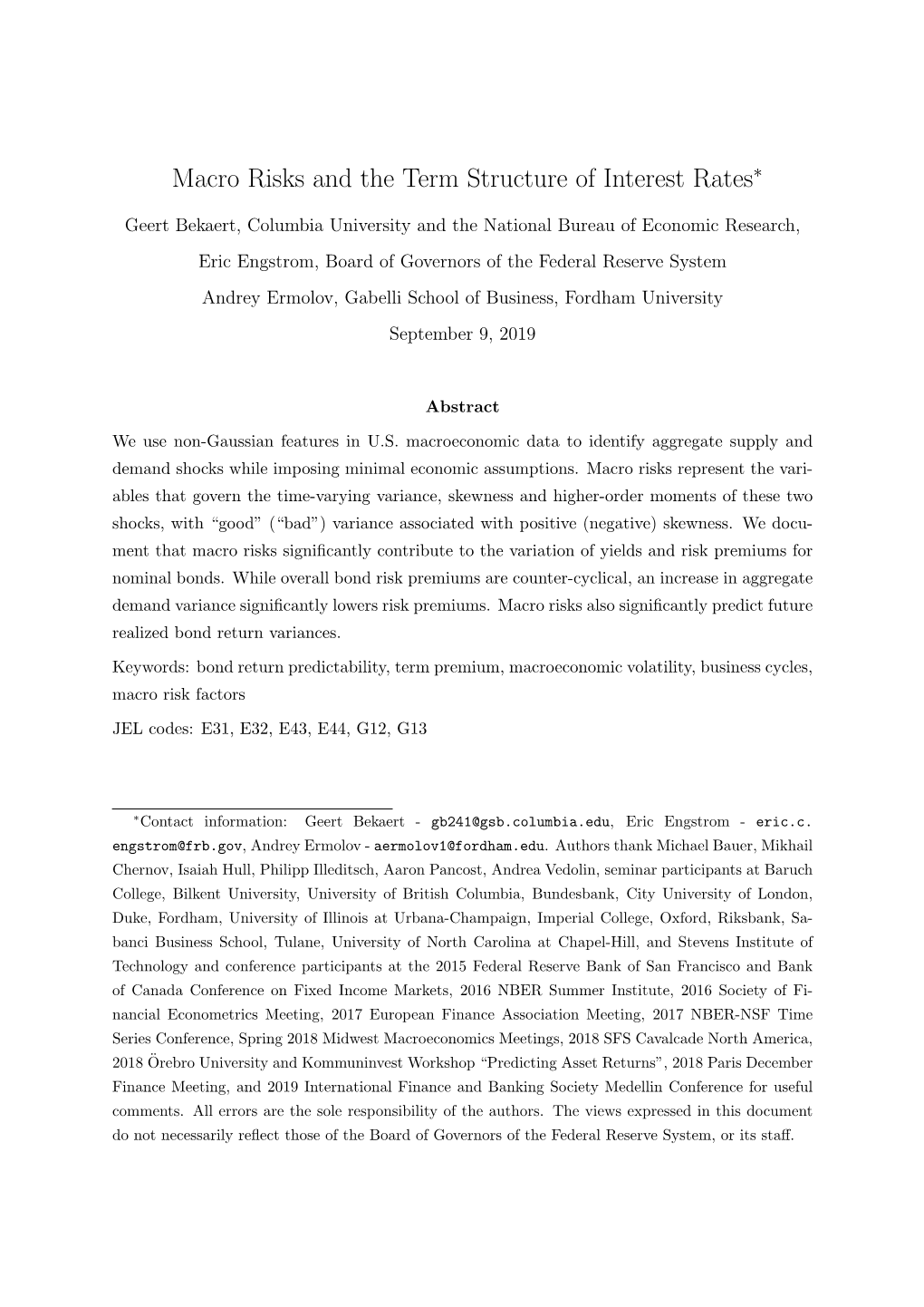 Macro Risks and the Term Structure of Interest Rates∗