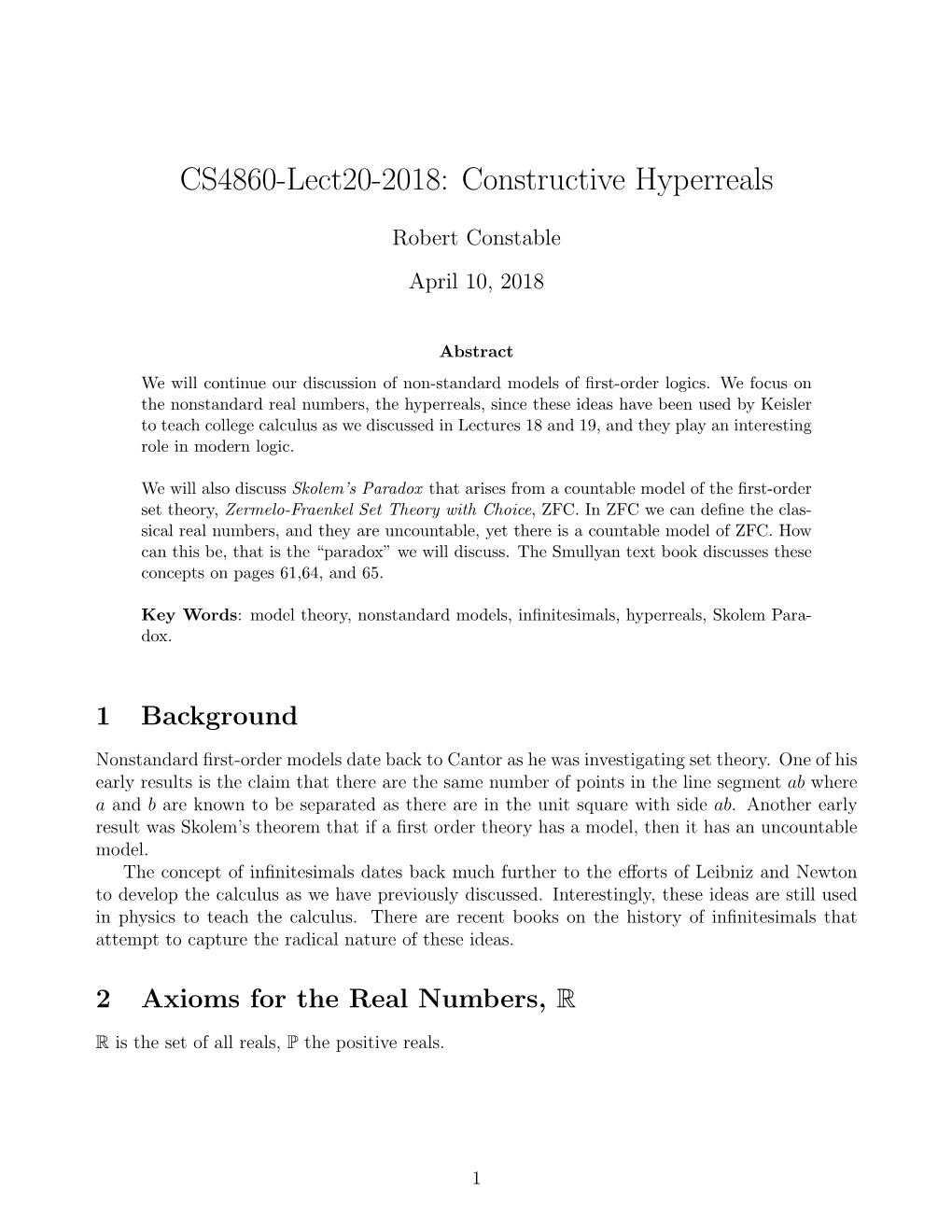 CS4860-Lect20-2018: Constructive Hyperreals