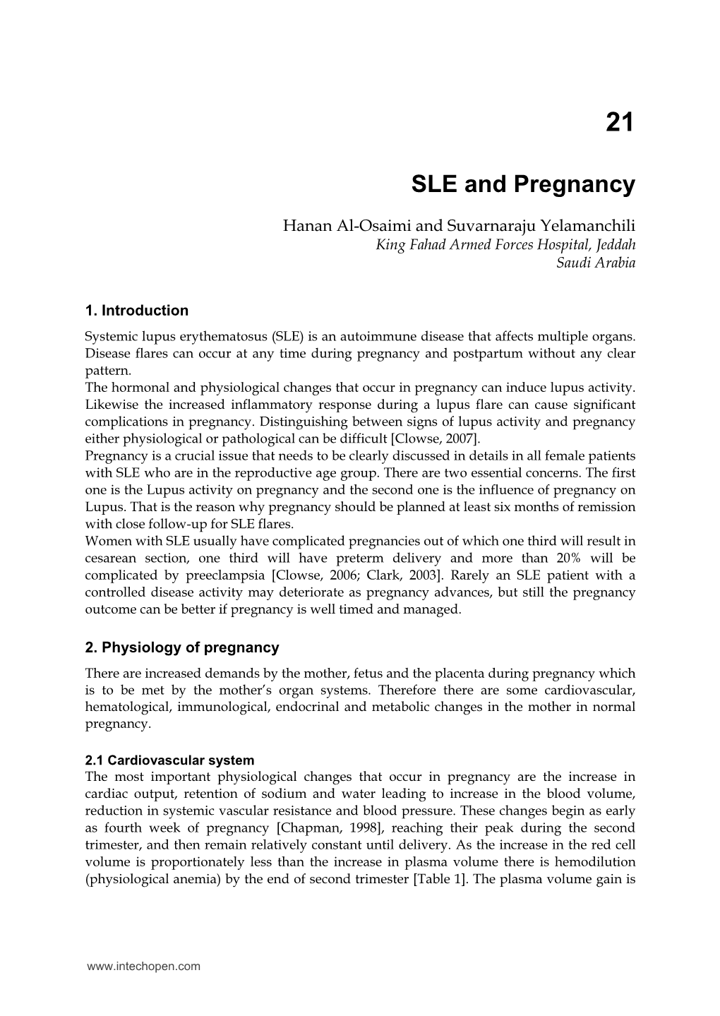 SLE and Pregnancy