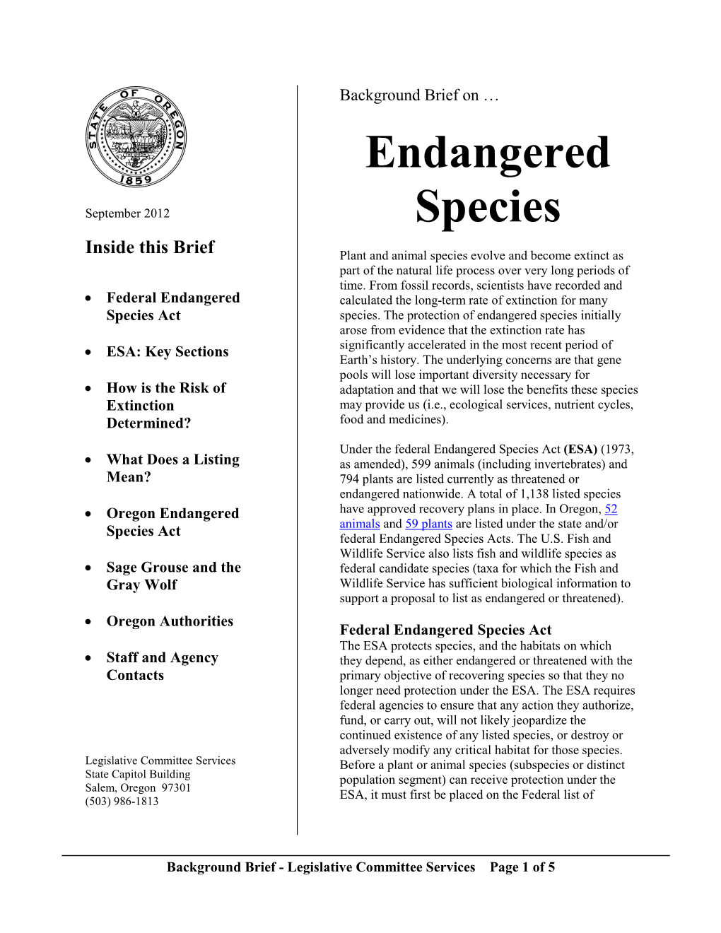 Endangered Species