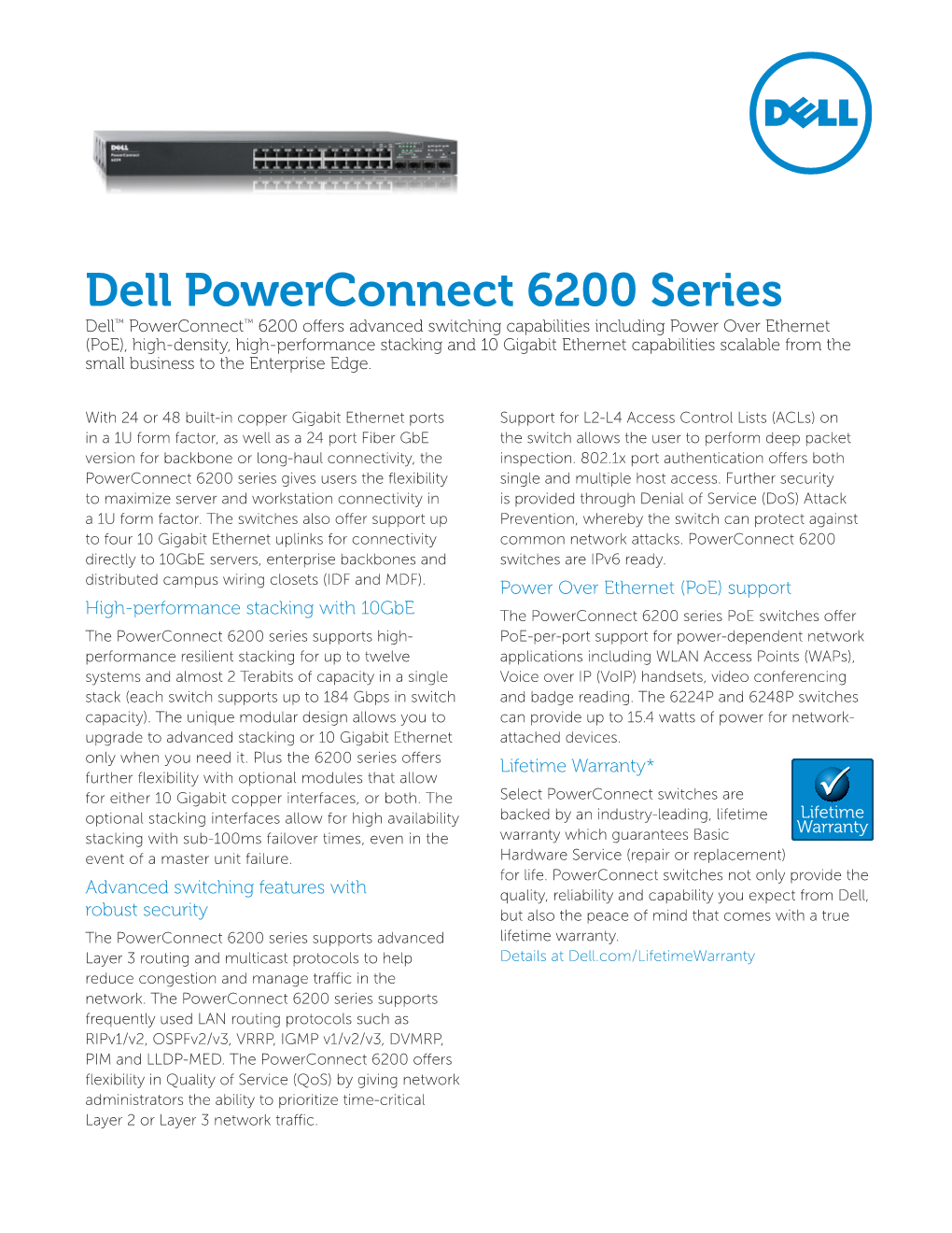 Dell Powerconnect 6200 Series