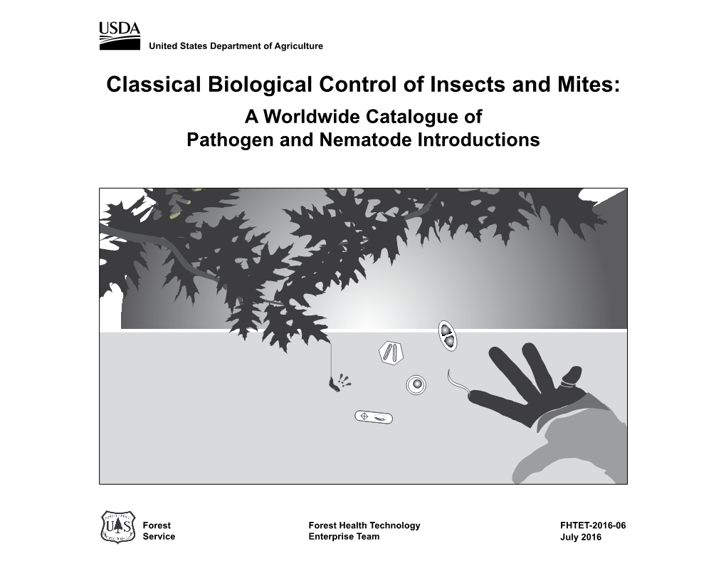 Classical Biological Control of Insects and Mites: a Worldwide Catalogue of Pathogen and Nematode Introductions