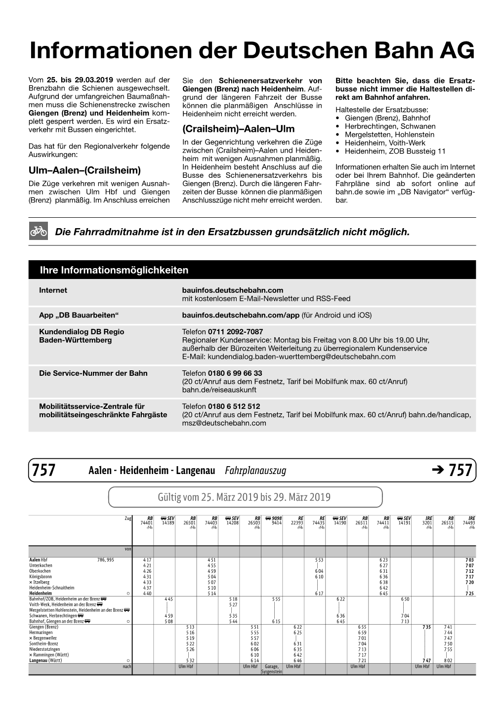 Information Deutsche Bahn