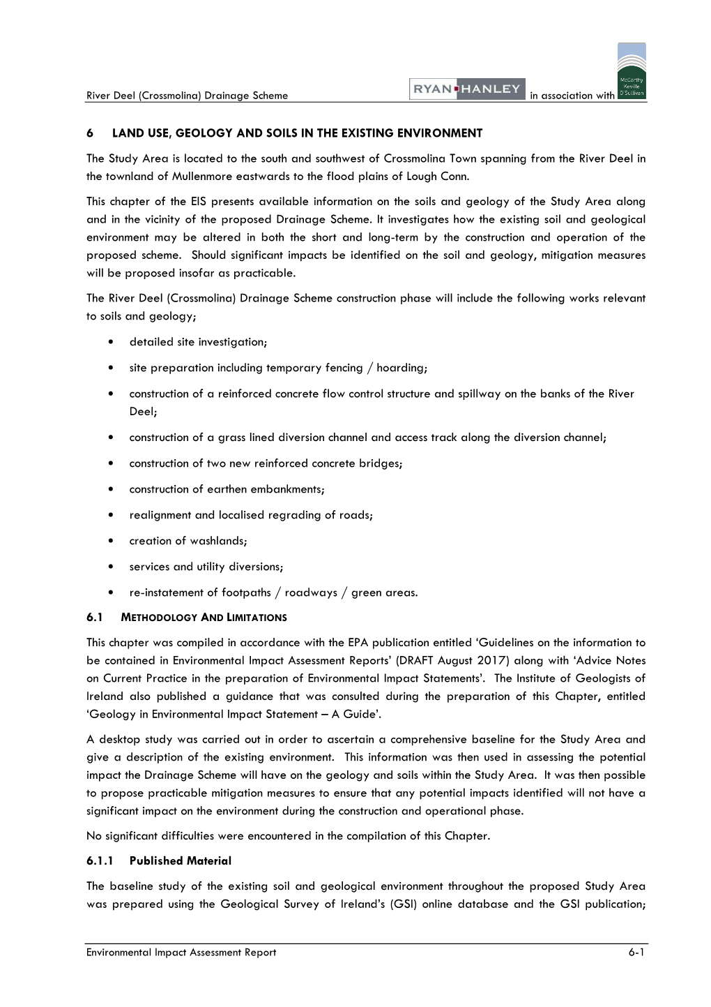 6 Land Use, Geology and Soils in the Existing Environment