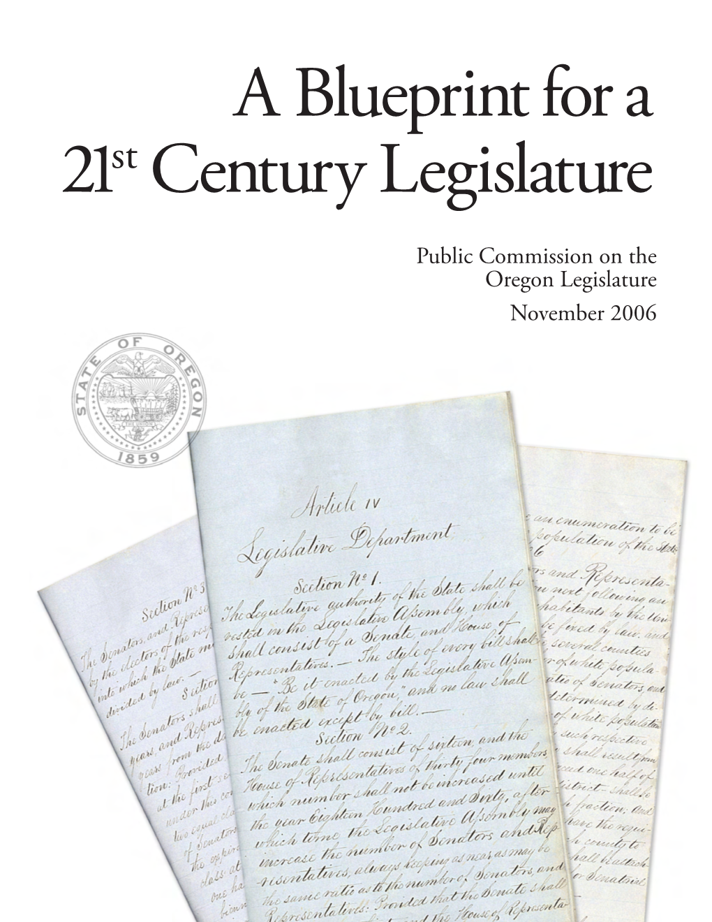 A Blueprint for a 21St Century Legislature