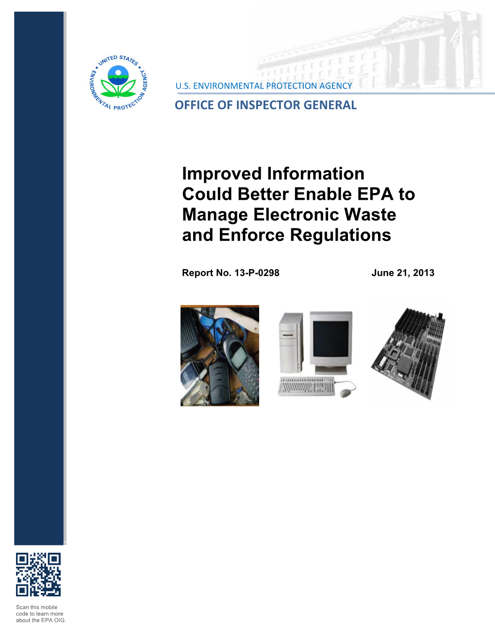 Improved Information Could Better Enable EPA to Manage Electronic Waste and Enforce Regulations