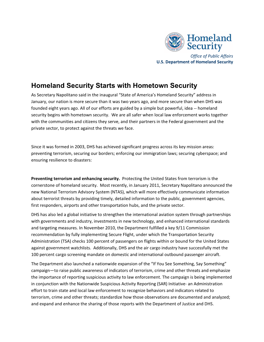 Dhs-Accomplishments-Fact-Sheet.Pdf