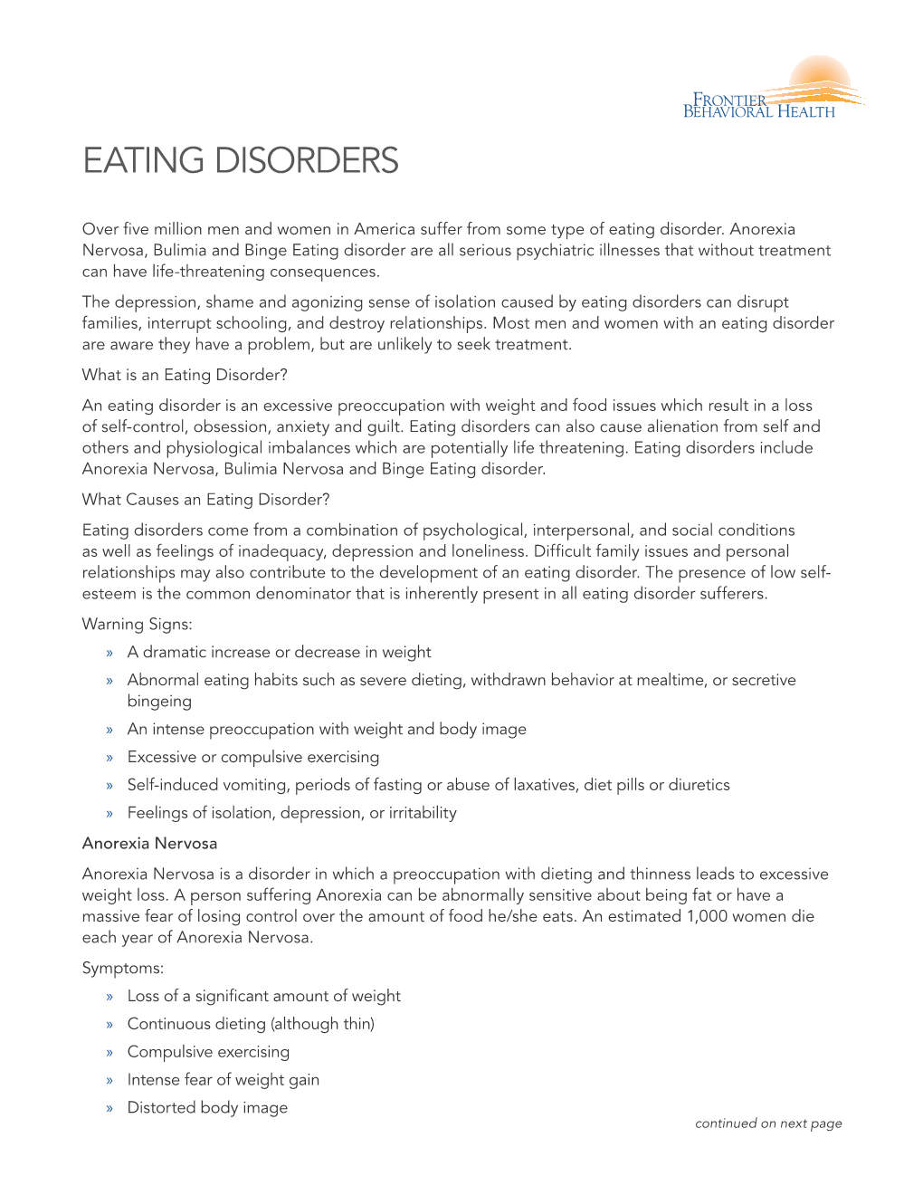 Eating Disorders