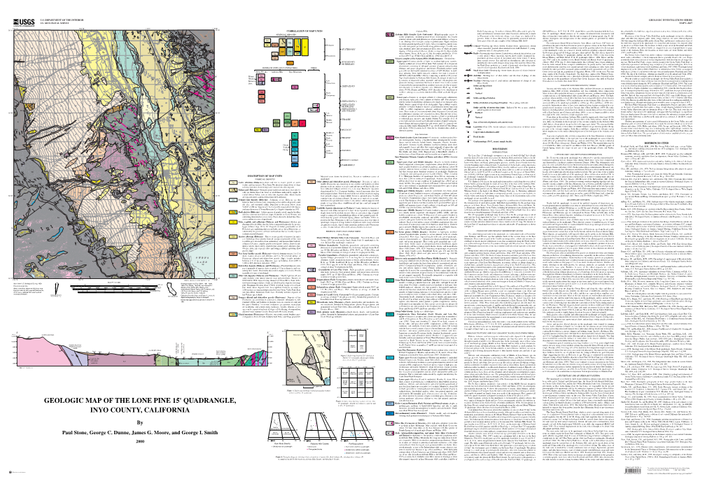 Geologic Map of the Lone Pine 15' Quadrangle, Inyo County, California