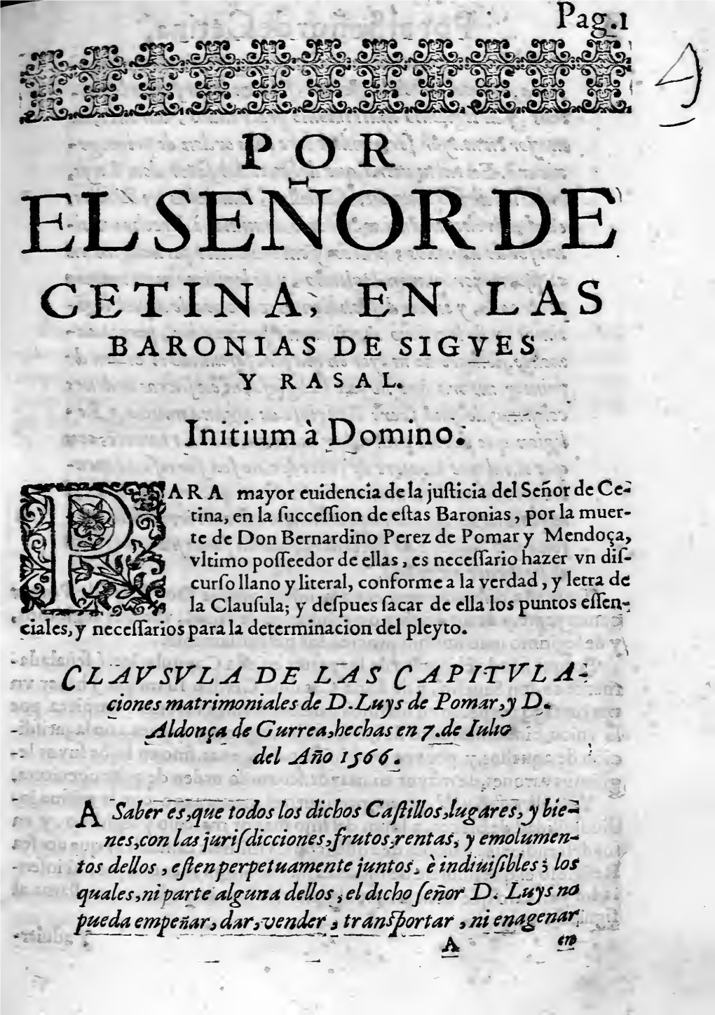 Por El Señor De La Cetina, En Las Baronias De Sigues Y Rasal