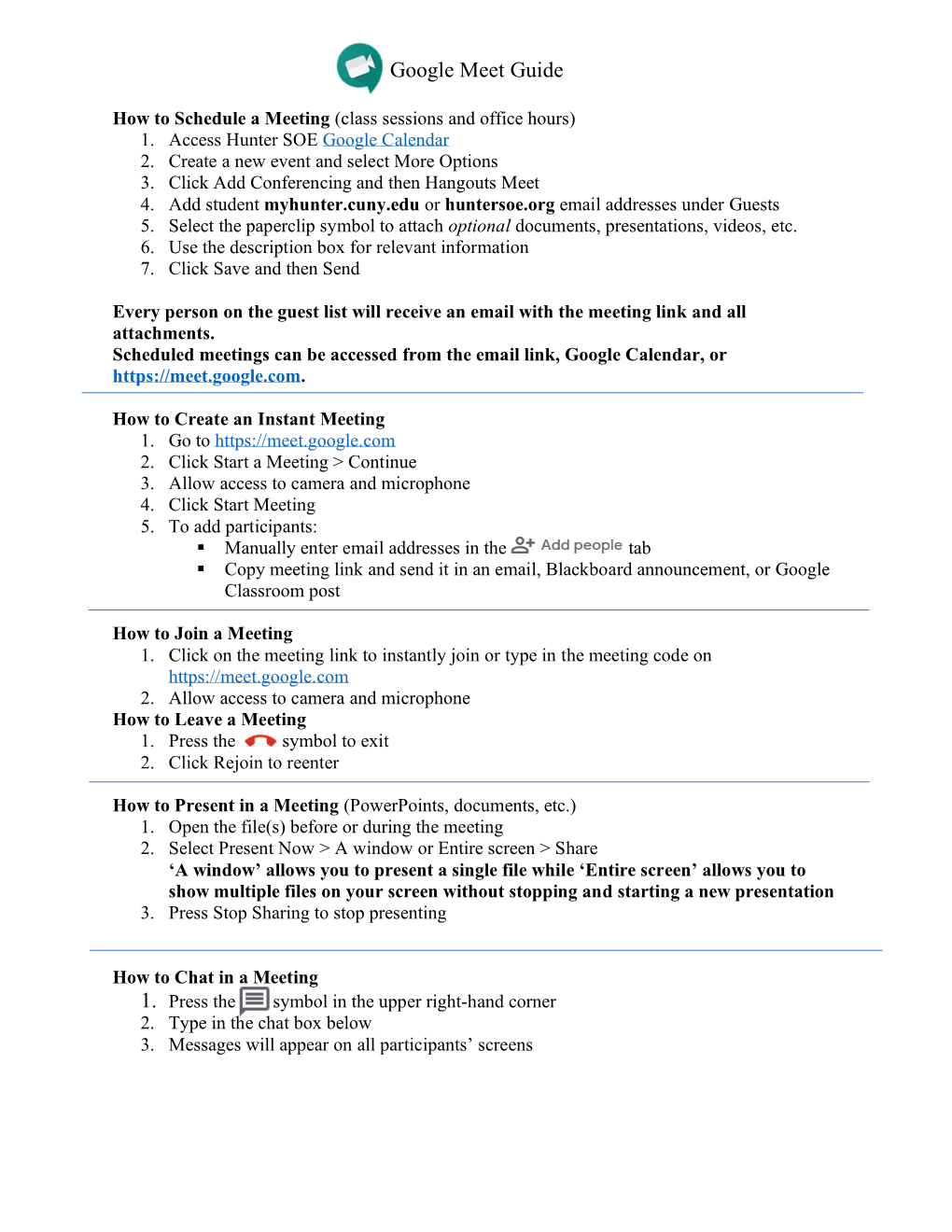 Google Meet Guide