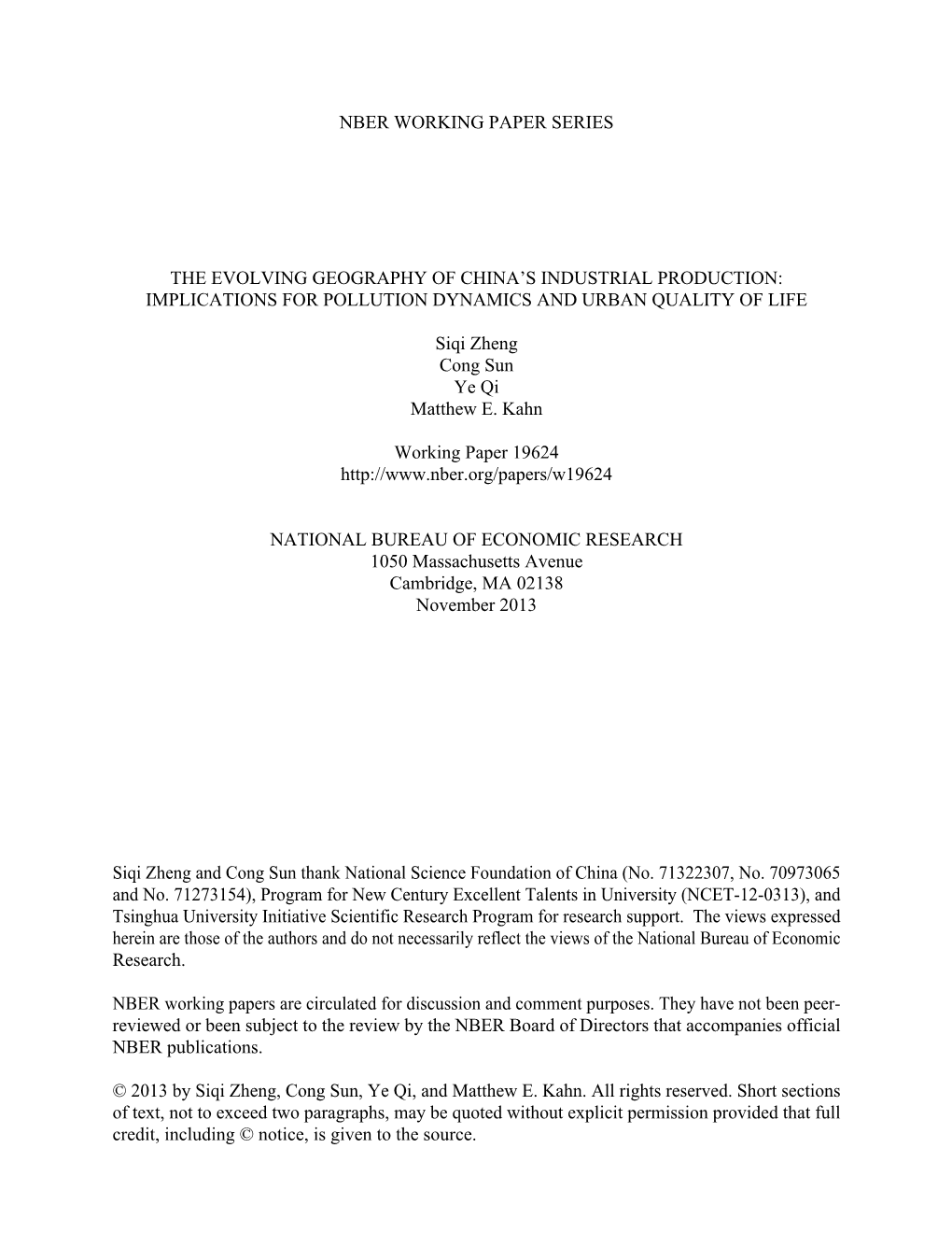 The Evolving Geography of China's Industrial Production: Implications