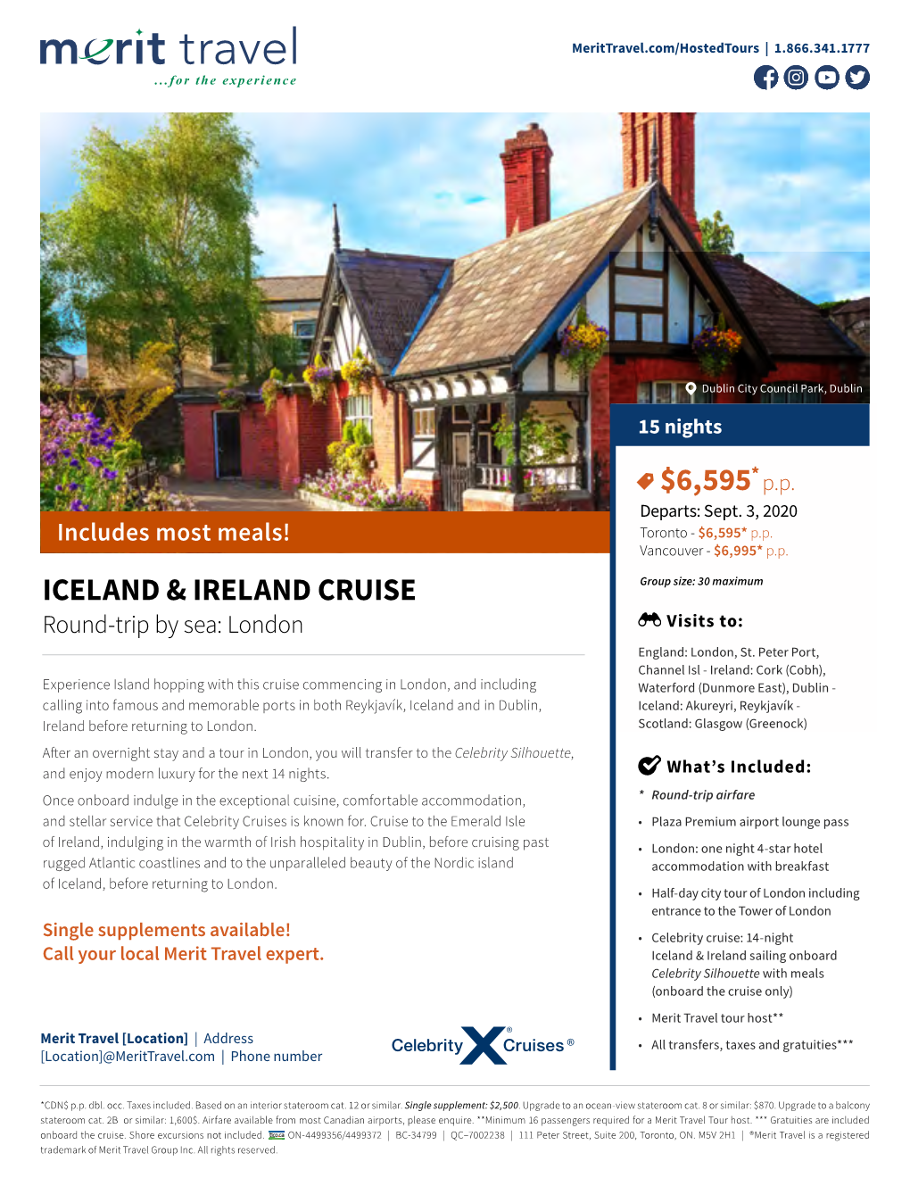 Iceland & Ireland Cruise $6,595*