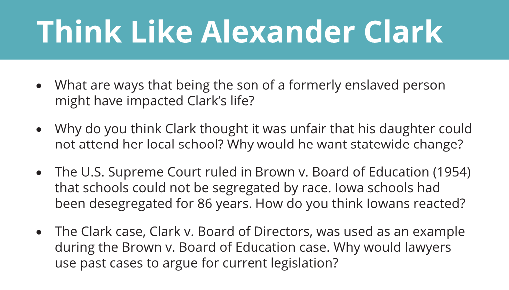 Think Like Alexander Clark