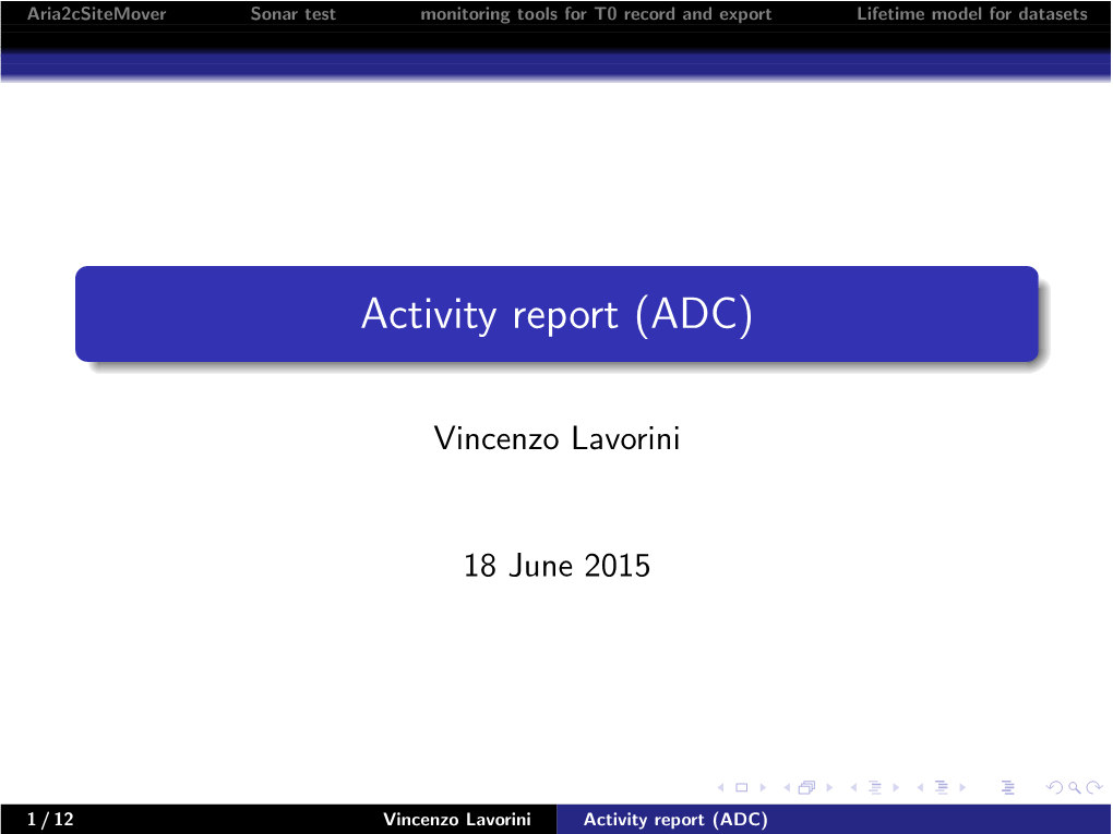 Activity Report (ADC)