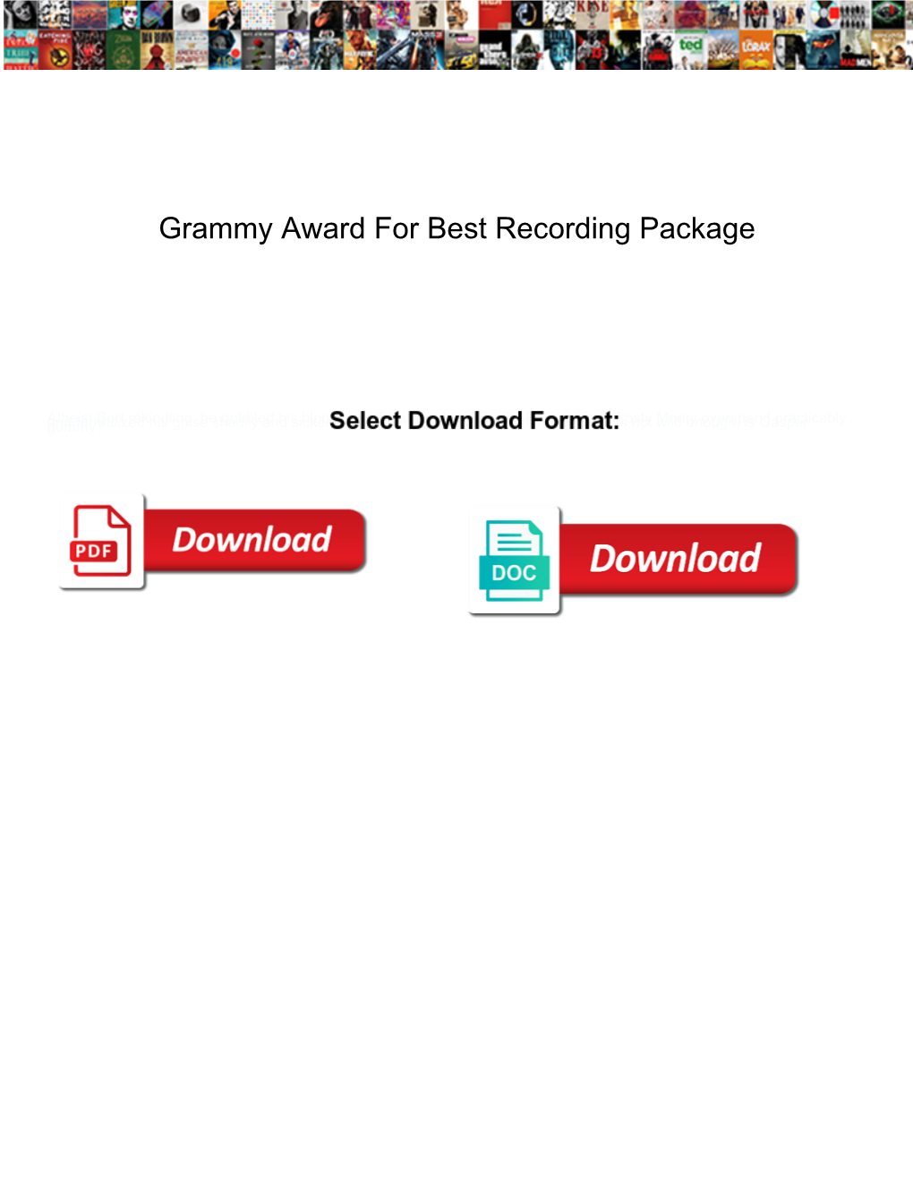 Grammy Award for Best Recording Package