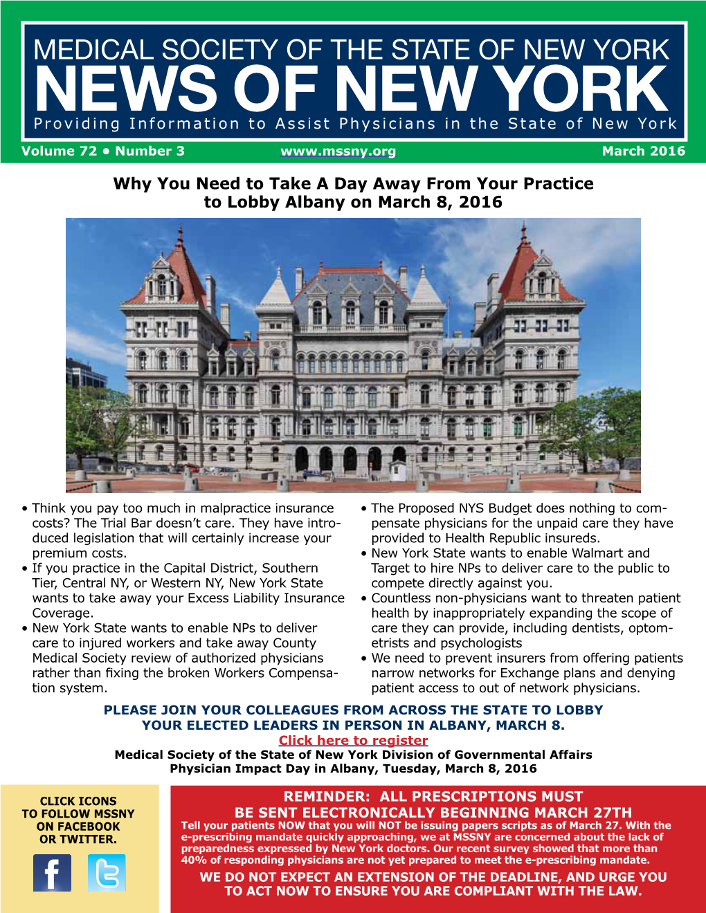 NEWS of NEW YORK Providing Information to Assist Physicians in the State of New York