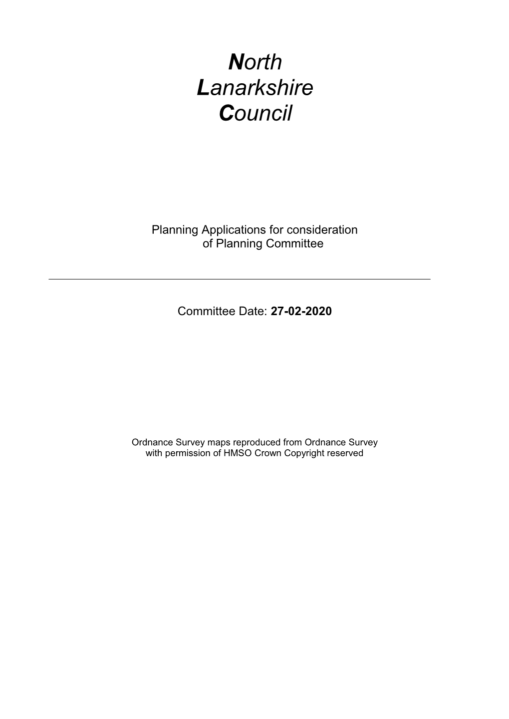 Applications for Planning and Development Committee